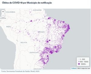 Em 24h, 1.075 pessoas morrem no Brasil de Covid-19