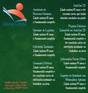 Com dois novos cursos, Escola “Dona Lindu” abre inscrições em parceria com Senai