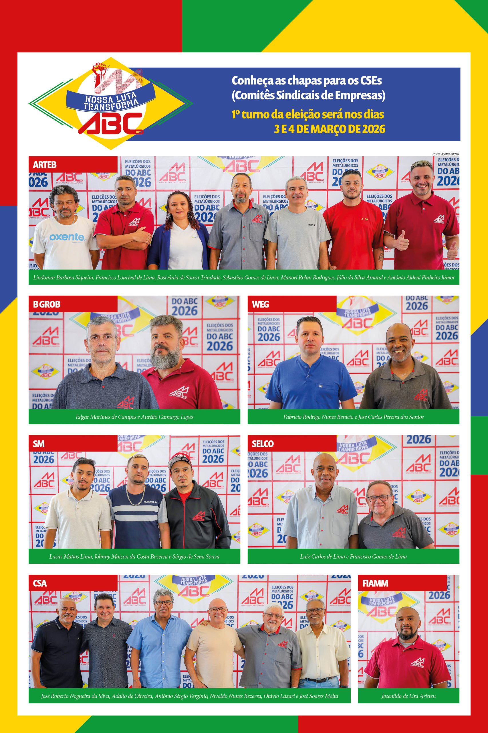 Conheça as chapas da Eleição do Sindicato.